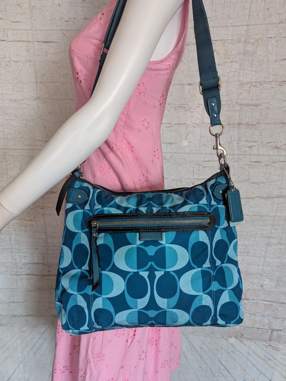 Coach Blue Signature Crossbody Bag